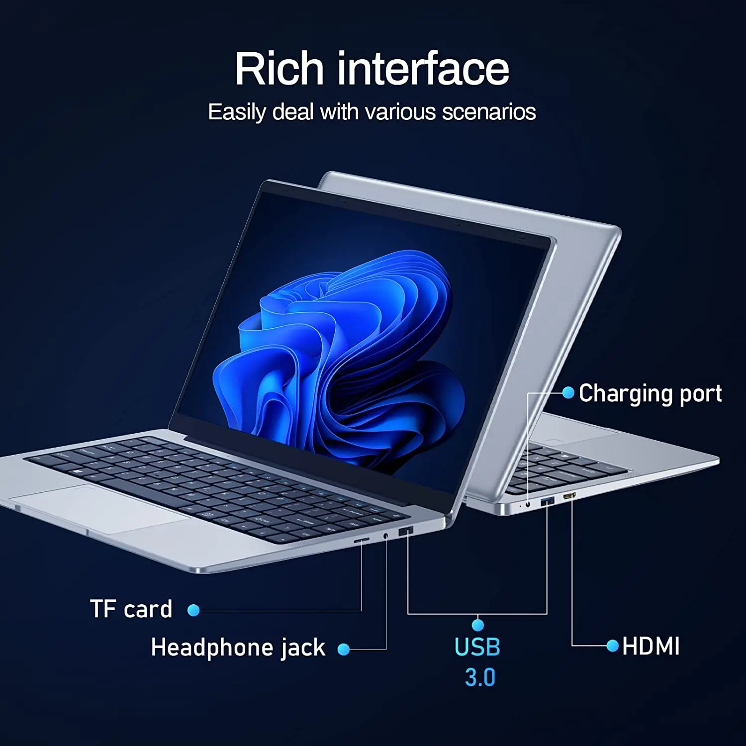 Ноутбук J4105Intel, 14 дюймов, 4 ядра, 6 + 1 ТБ, Windows 10, Wi-Fi