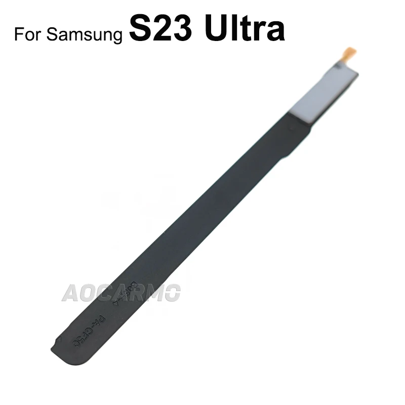 Aocarmo Stylus Touch S Pen الكابلات المرنة اللاسلكية التعريفي لفائف مع لوحة بلاستيكية لسامسونج غالاكسي S23 S24 S22 Ultra S23U S24u