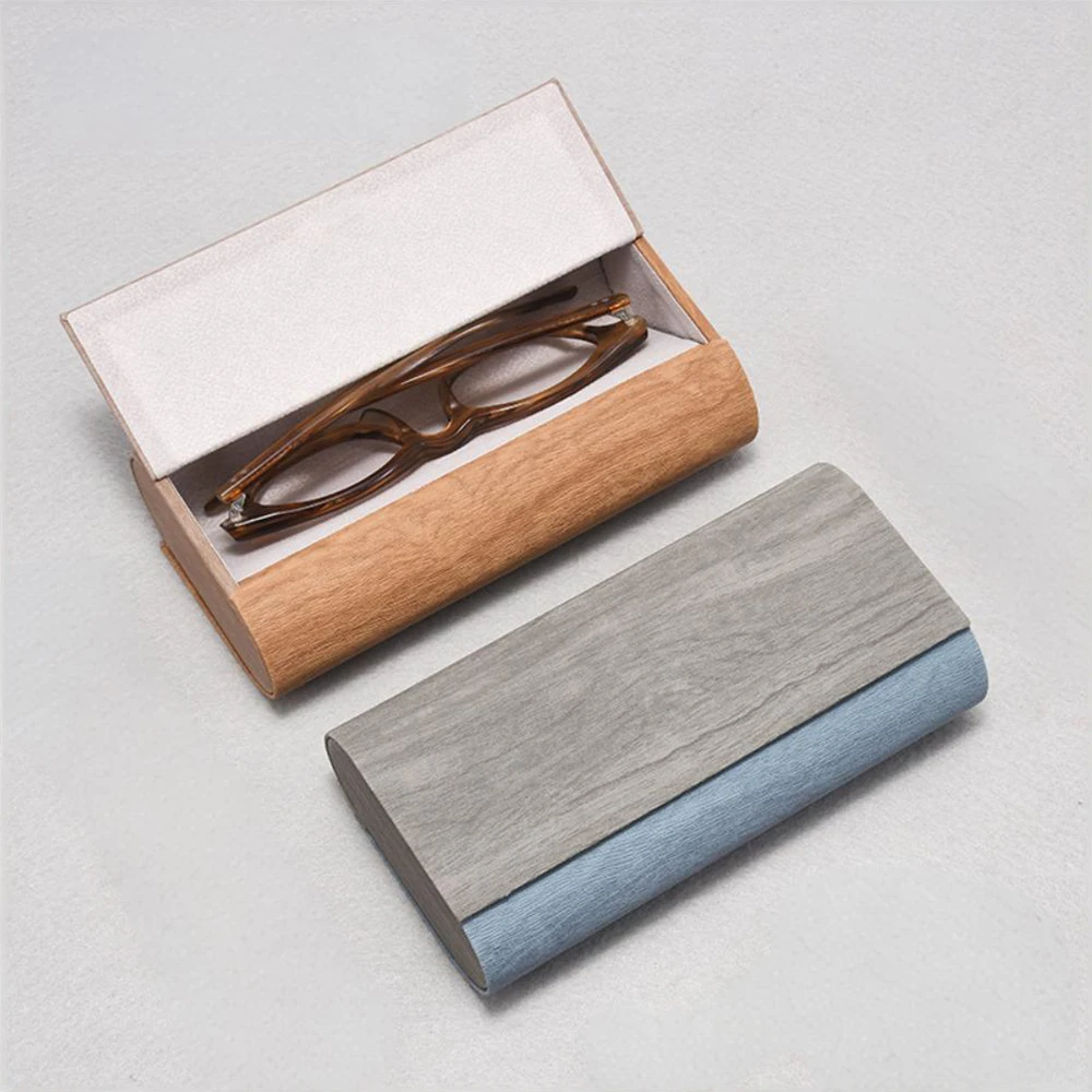 Double Layer Double Eyeglasses Case PU Leather Waterproof Eyeglasses Holder Scratch Resistant Large Capacity Glasses Case