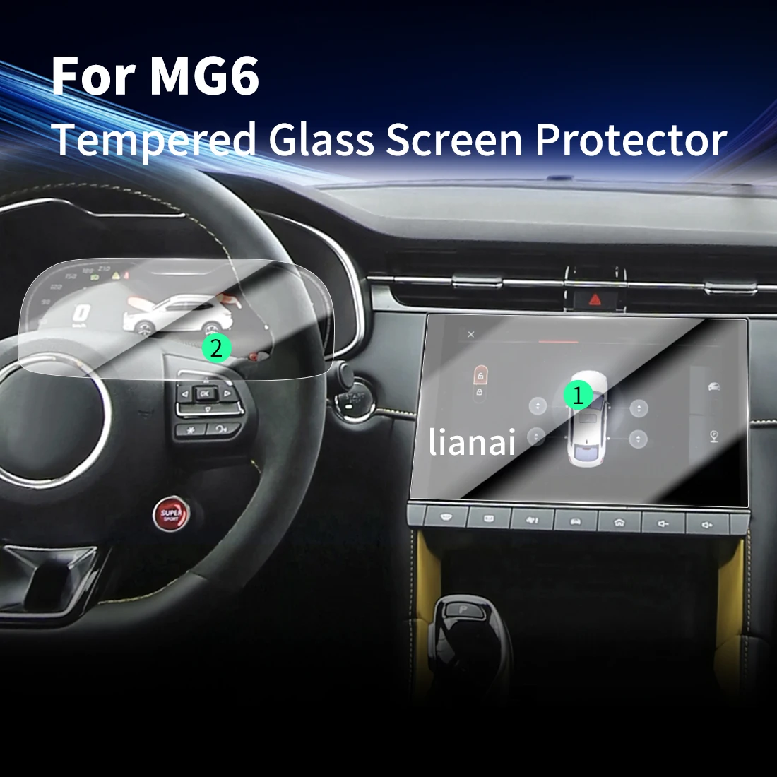 

Carplay Screen Protector Tempered Glass Protective Film Navigator Protection Auto Car Stickers Accessories For MG 6 2023 2024