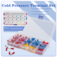 280Pcs/Set Insulated Crimp Spade Series Terminal AWG 22-16 16-14 12-10 Red Blue Yellow Wire Cable Connector Male Female Kit