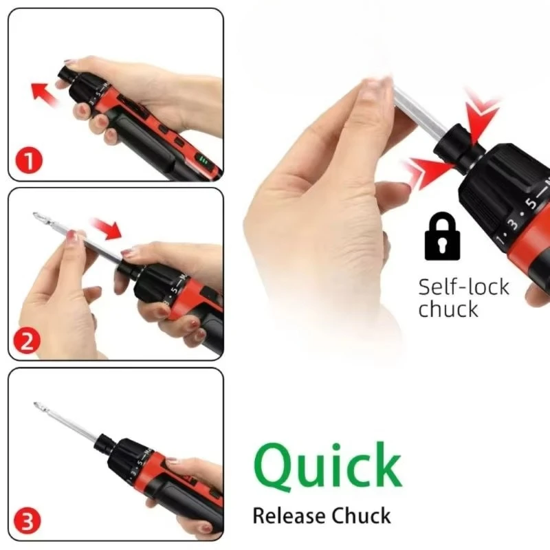 3.6V充電式コードレスドリル電動リチウム電池パワースクリュードライバー