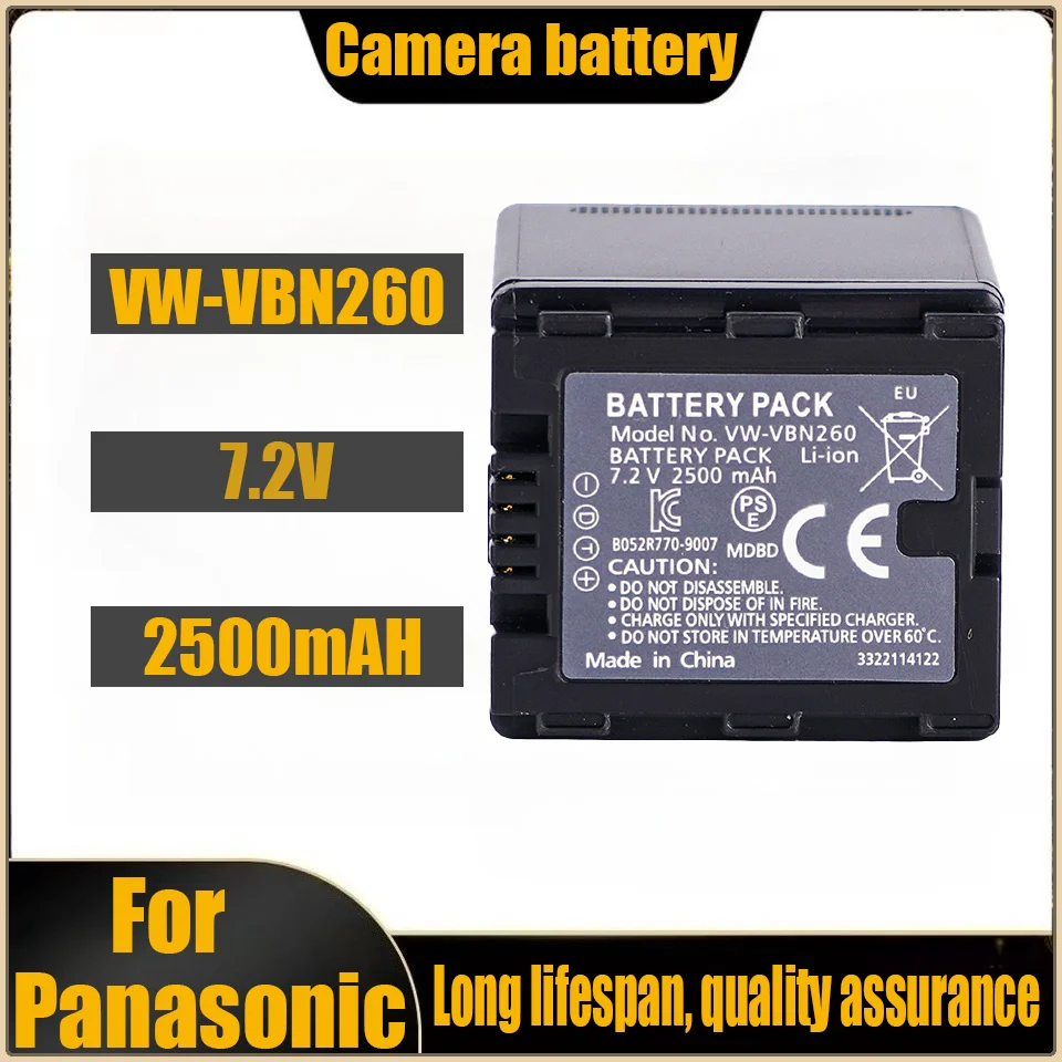 Bateria VW-VBN260 para câmera Panasonic TM900 SD800 HS900