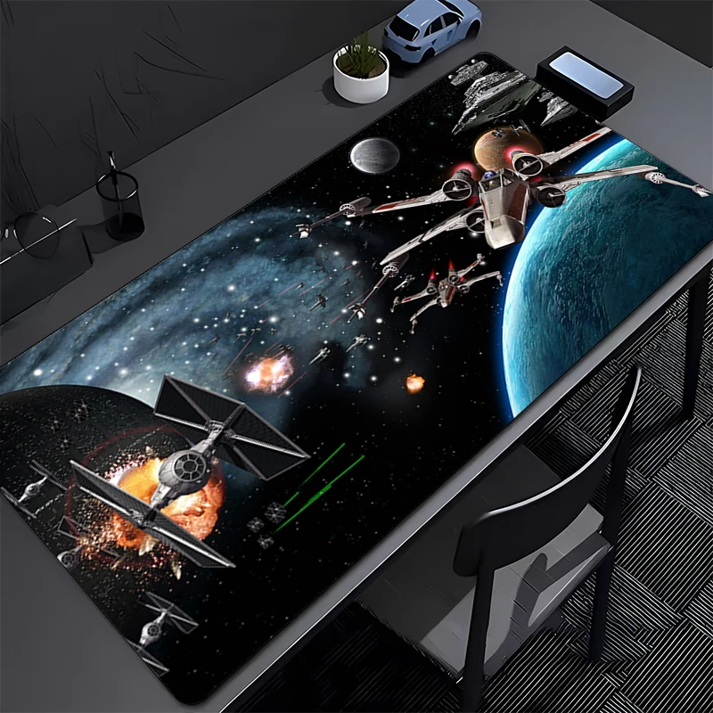

Mouse Pad PC Gamer Mousepad Office Laptop S-star W-wars Extended Mouse Mats S-spacecraft Soft Desk Mat Rubber Keyboard Pad Gifts