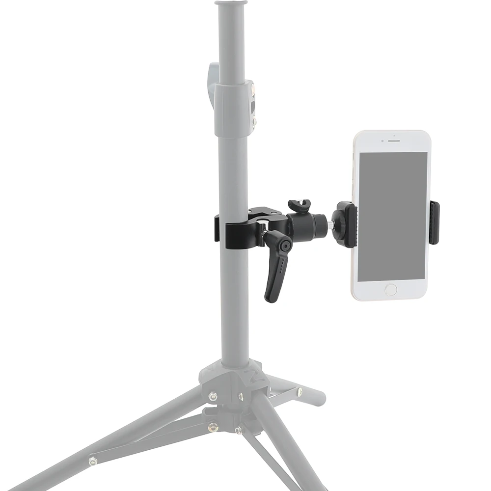 Kayulin Super Clamp Crab morsetto staffa con Clip per telefono cellulare con montaggio a testa a sfera per smartphone cellulare