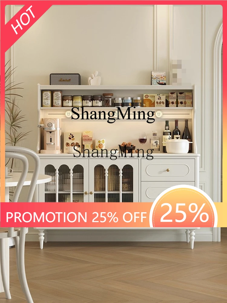 

ZYY solid wood living room household wall integrated multi function kitchen storage storage tea coffee high cabinet