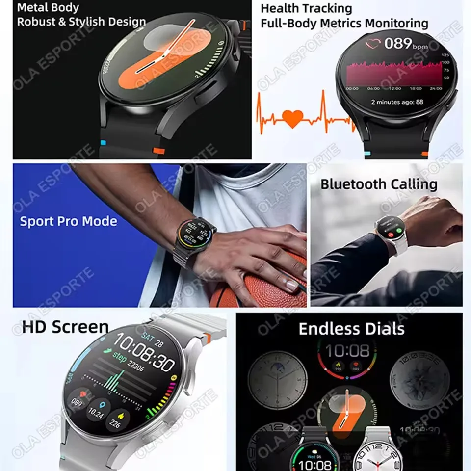 Watch7 Smart Watch Men Women HD Screen ECG+PPG BT Call Sleep Monitoring Sport Waterproof Fitness GPS Tracker SmartWatch 2025 New
