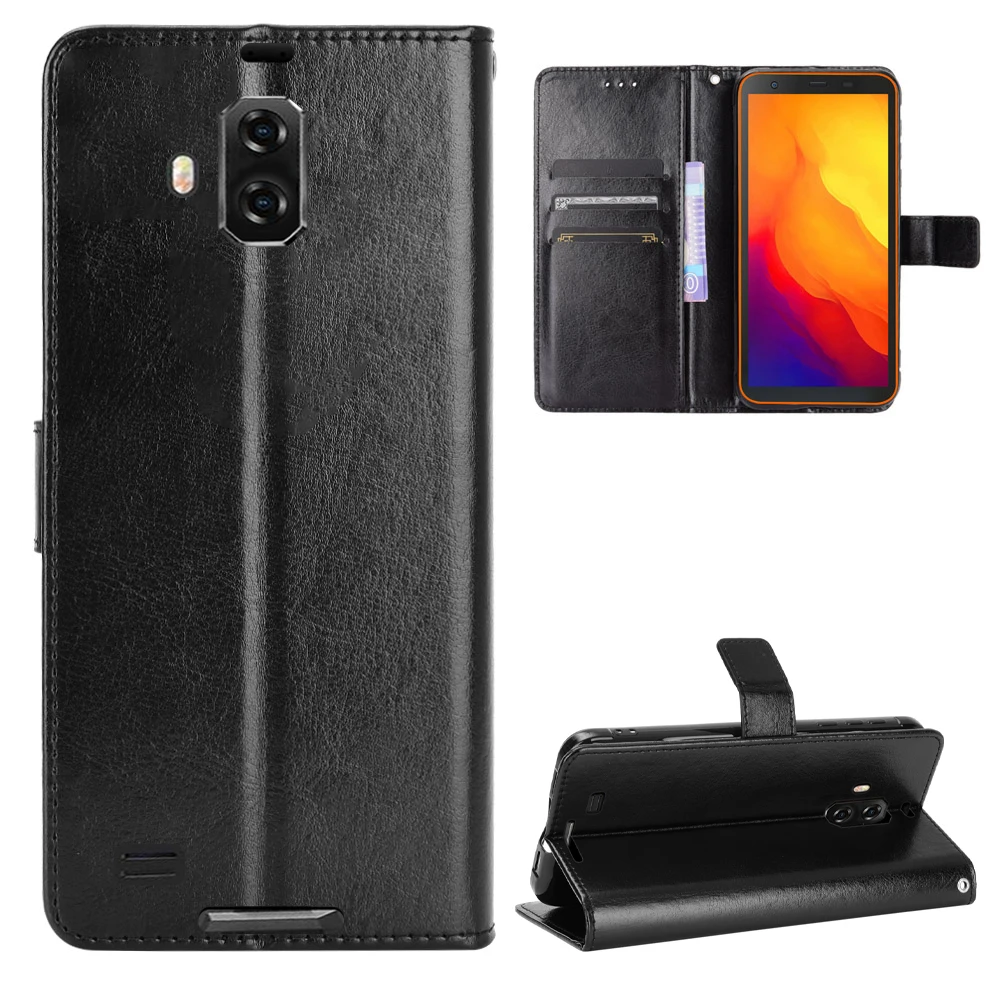 Flip PU Leather Magnetic Button Phone Cover Card Slot Wallet Fall Prevention Case For Blackview BV9600 6.21 inch BV9600 Case