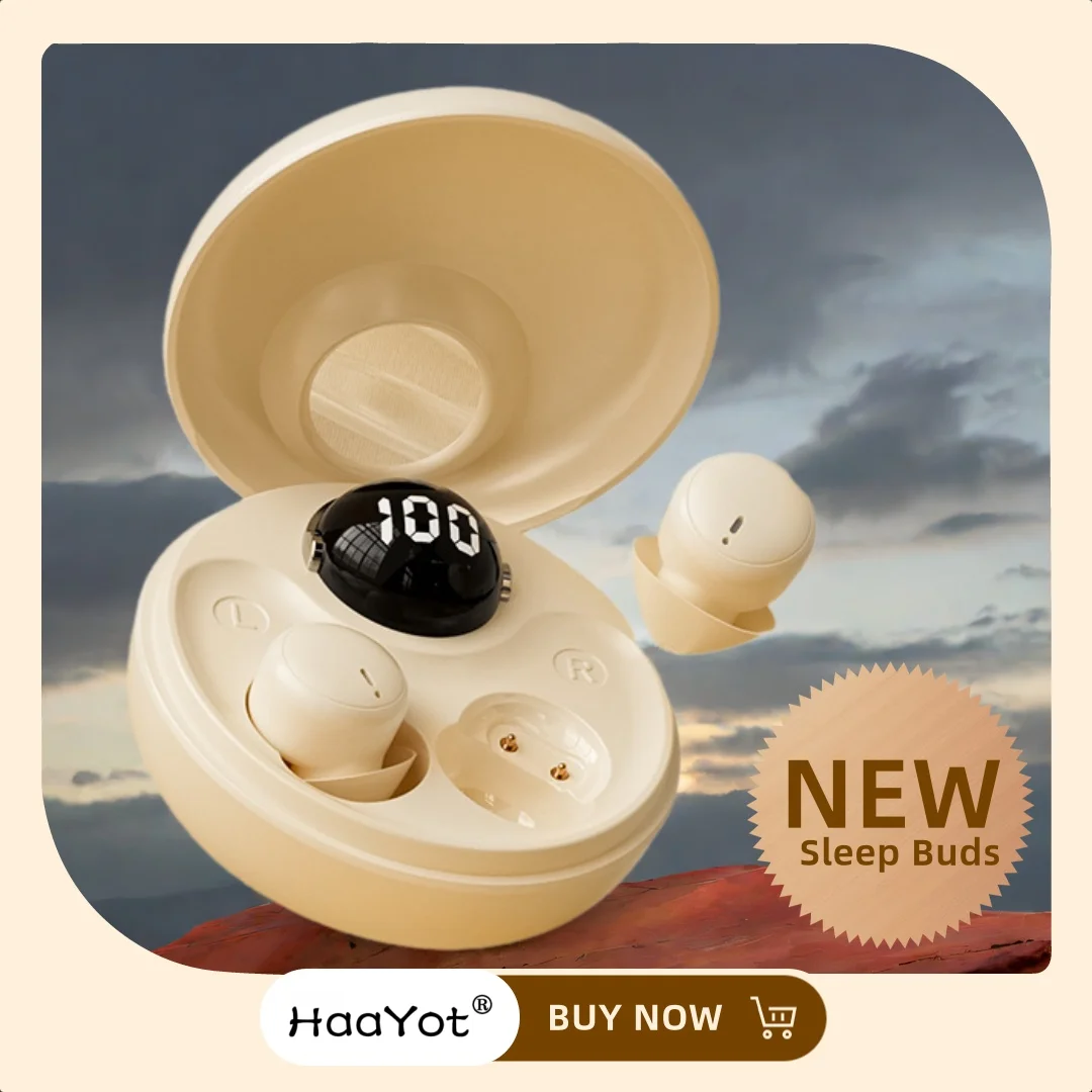 

Беспроводные Bluetooth 5.4 мини-наушники для сна, невидимые, ультралегкие, комфортные, для сна на боку