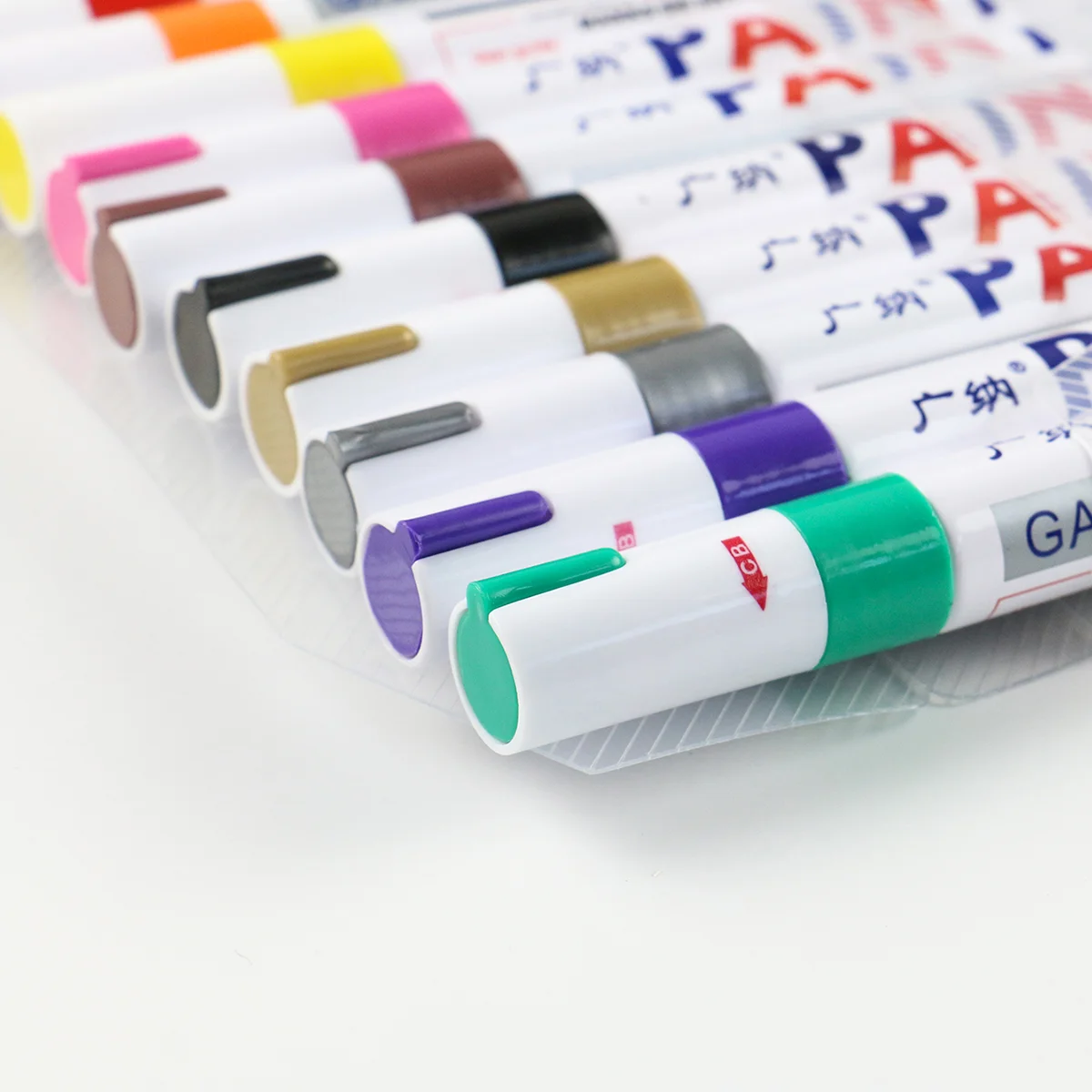 قلم تحديد طلاء 12 لونًا/صندوقًا، مناسب لألبومات الصور التي يمكنك صنعها بنفسك وبطاقات المعايدة واللوحات الفنية والتوقيات واللوازم المدرسية الأنيقة