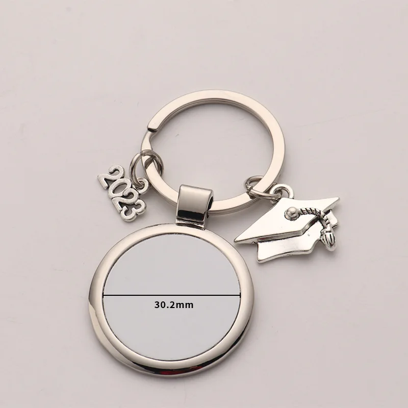 20pcs/Lot Blank Sublimation Keychain Graduation For Sublimation INk Transfer Printing Heat Press DIY Print Gift