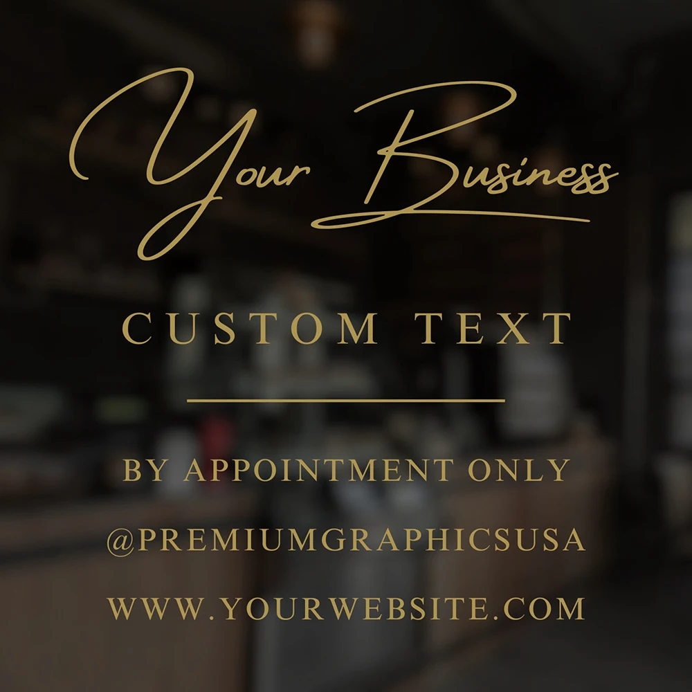 Customizable Sign Decal / Your Company Logo Storefront Vinyl Sticker Window Door Lettering Store Front