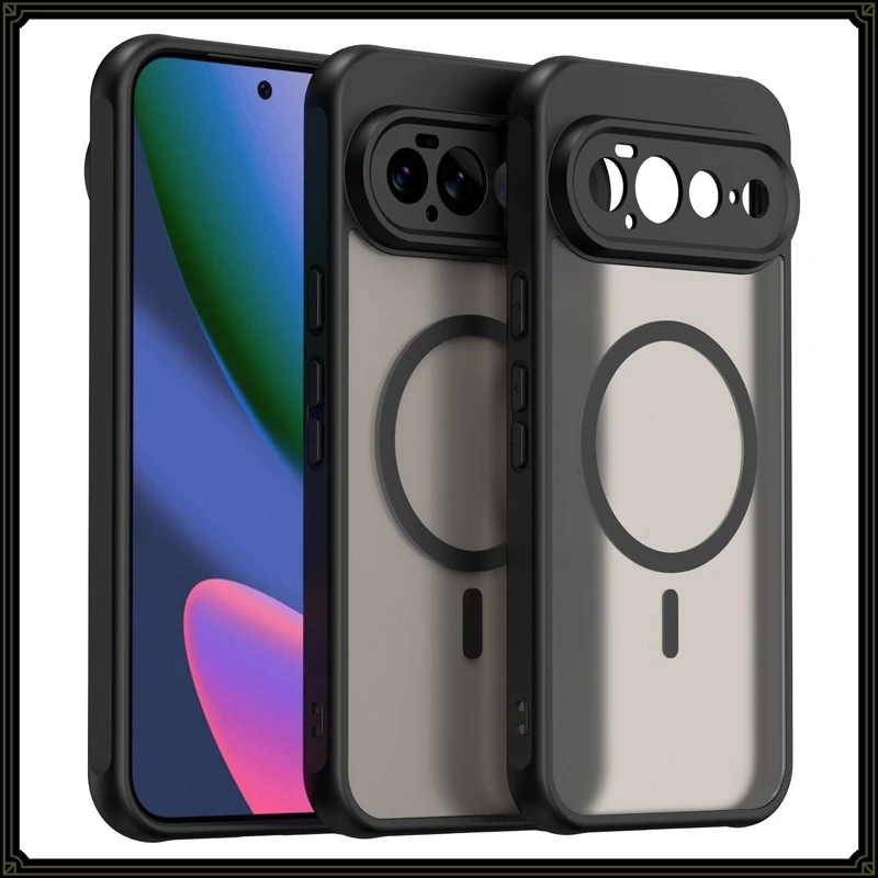Case For Google Pixel 11 Pro XL ELVEV Magnetic Translucent Frosted Matte Hard PC+TPU Skin-Friendly Waterproof Protective Cover