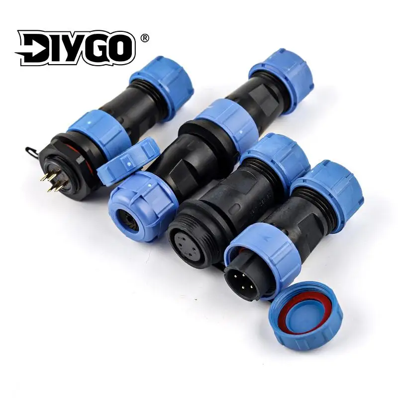 

SP17 Waterproof Aviation Plug Socket Nut /Docking Male Female Connector 2/3/4/5/6/7 Pin Panel Mounted Cable Connector