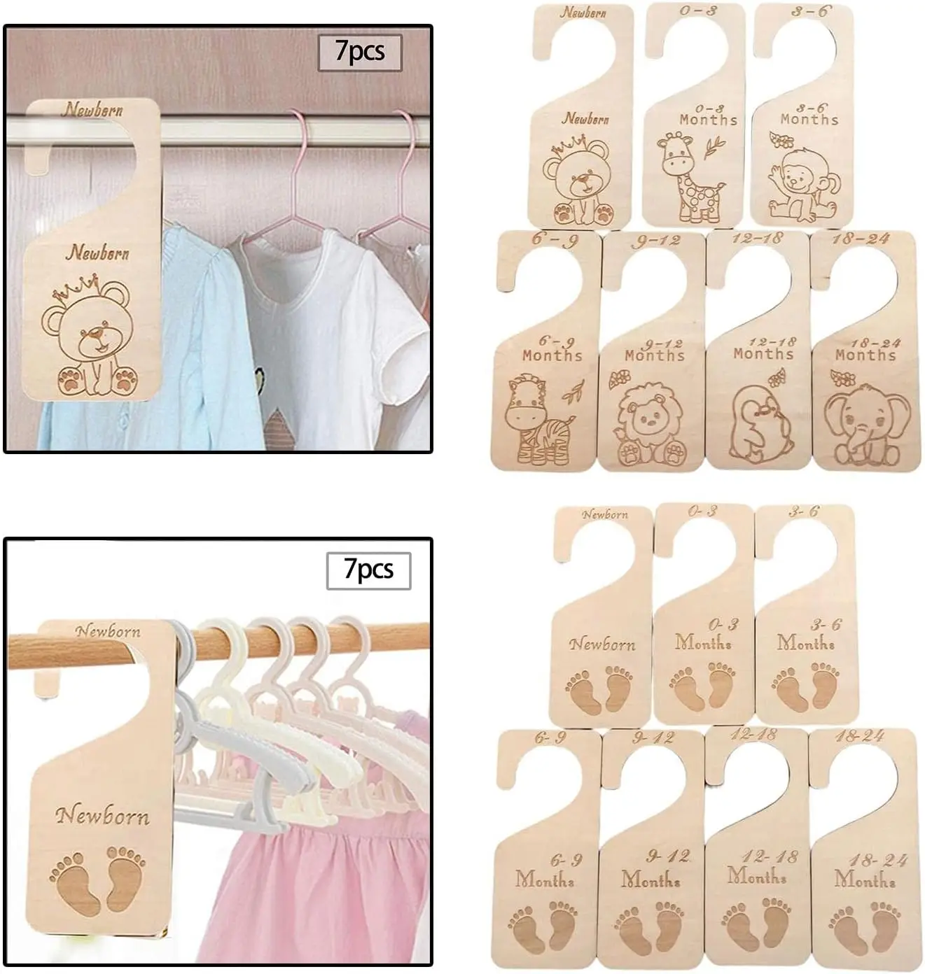 

Animals Baby Clothes Dividers, Baby Closet Organiser, Baby Clothes Organisation, Infant Clothes Hangers, Baby Shower Gift