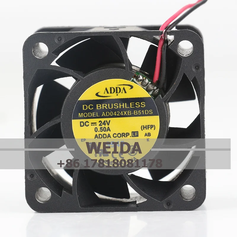 Chassis fan AD0424XB-B51DS ADDA converter DC24V 0.50A 4028 4 cm high air volume violent fan  40*40*28MM