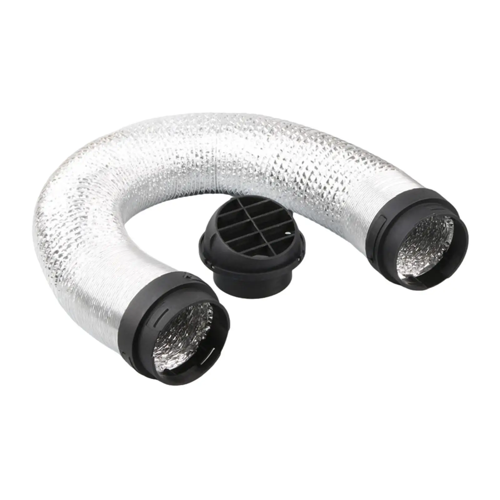 Vehicle Heater Air Duct Hose Flexible Telescopic Aluminum Foil Pipe for Car Warm Vent Outlet Installation