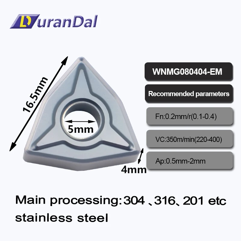 WNMG 432 WNMG 080408 EM LP8015 Carbide Inserts High Quality Lathe Turning Tools Indexable Internal Blade