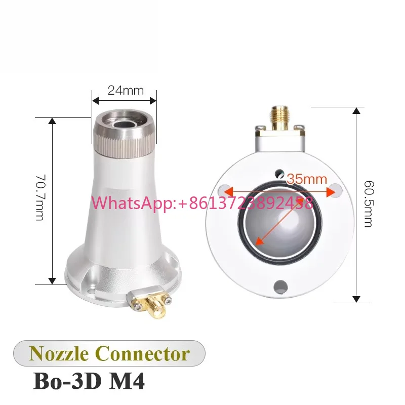 Bo-do-r Laser Sensor Connector Ceramic Holder 10 mm M8 Fiber Head Metal Parts Can Be Customized
