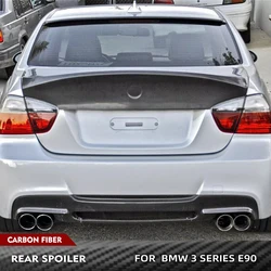 Car-Styling Carbon Rear Trunk Spoiler Lip Wing For BMW 330i 335i 3 Series E90  2005-2009 Rear Trunk Spoiler Boot Wing