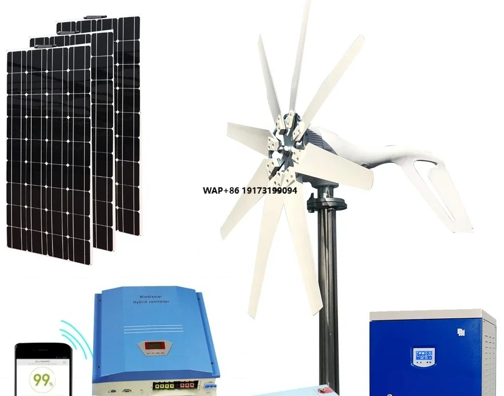 

China Factory 1000W 24V Low Noise High Efficiency Horizontal Controller Small Size Wind Turbine Generator