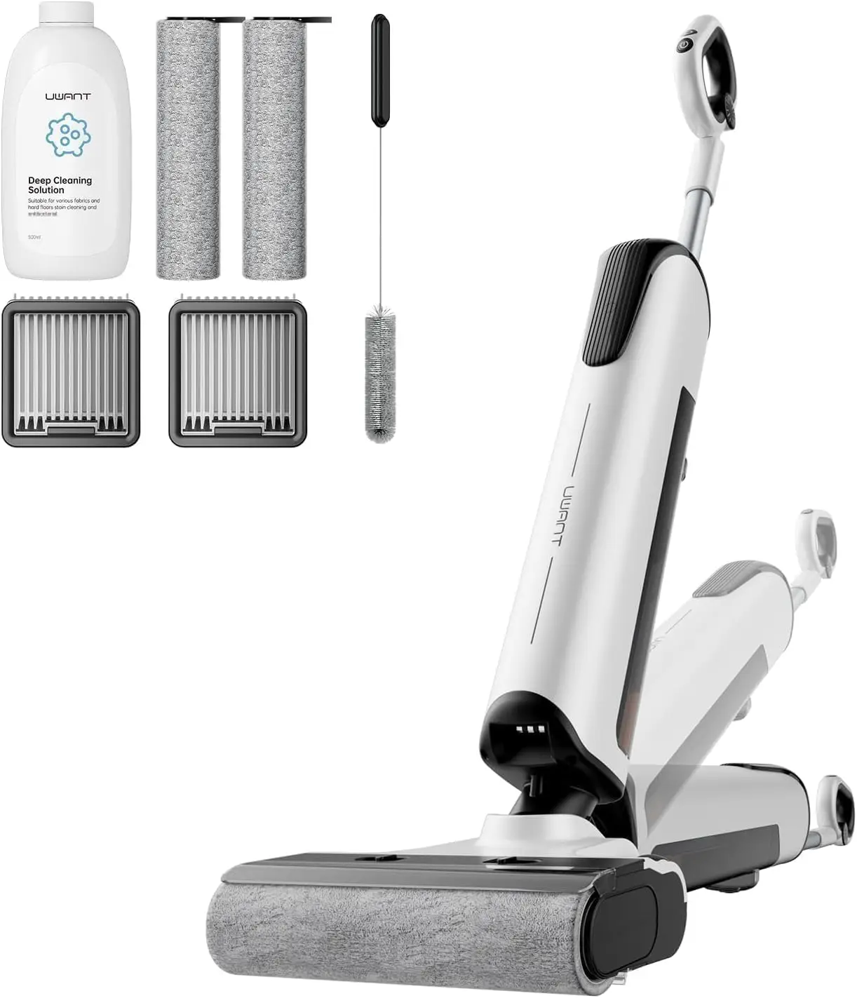 18000Pa Suction Wet Dry Vacuum Mop with Auto Self-Cleaning and Anti Odor for Hard Floors and Carpets