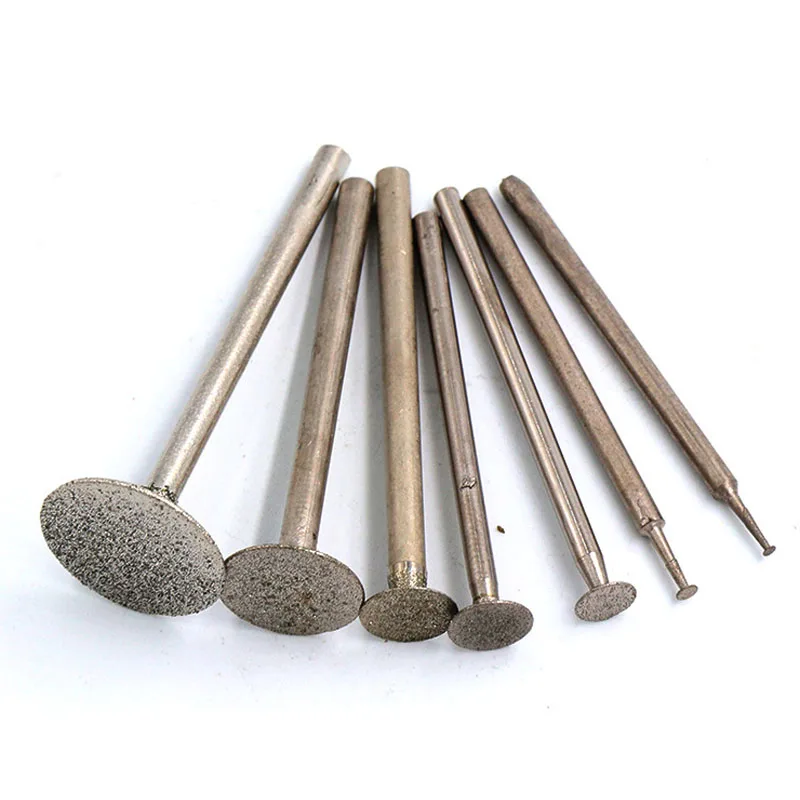 0.5-16mm Super-thin Diamond Grinding Head Rotary Bits Burrs Mounted Point Stone Jade Carving Polishing Engraving 2.35/3mm Shank