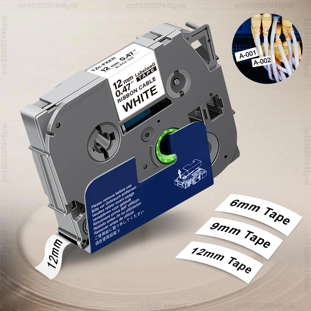 

1 шт. TZeFX231, совместимая с лентой Brother P-touch Tze TZe FX231 FX221 FX211 FX631 Гибкие ленты для изготовления этикеток Brother PTH110