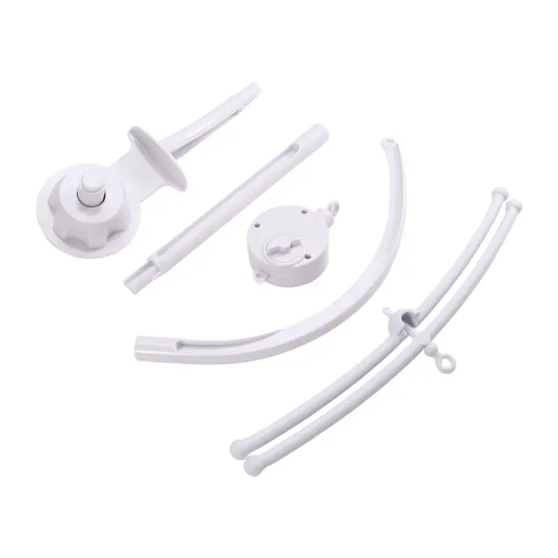 

2026 Новый держатель для детской кроватки, белый кронштейн для погремушек, мобильная кроватка, музыкальная шкатулка, колокольчик для новорожденных, кроватка для детей 0-12 месяцев, подарок ребенку