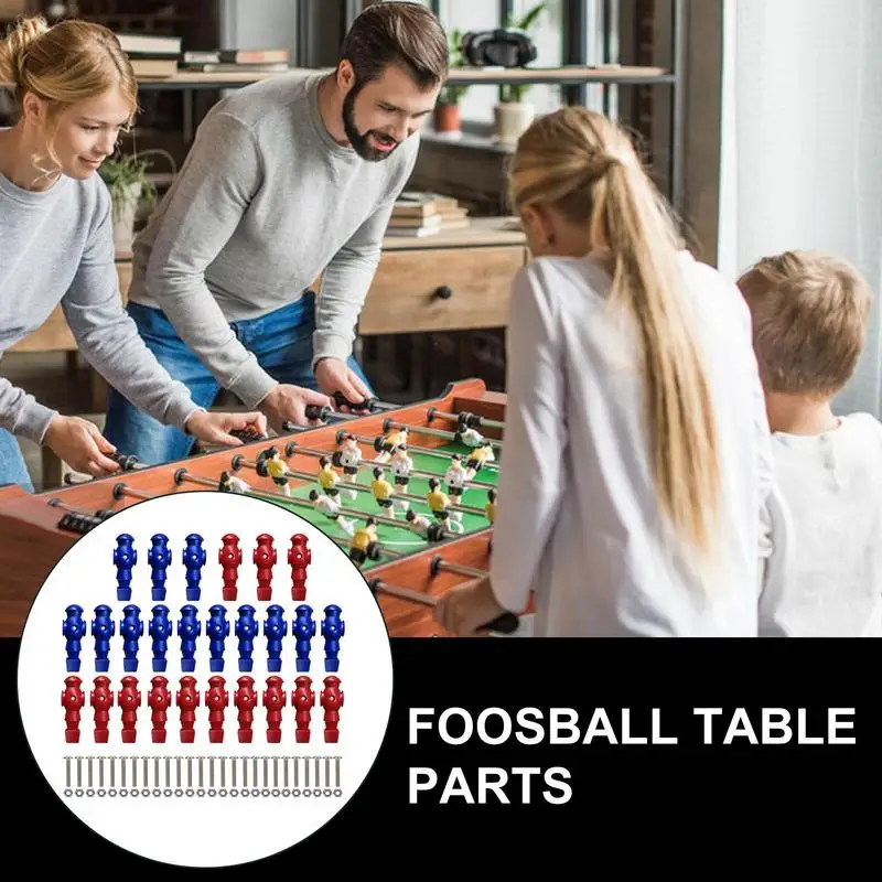 Soccer Player Set 2 Colors Table Football Men Soccer Games Player Figure 26x Foosball Components Game Football Machine