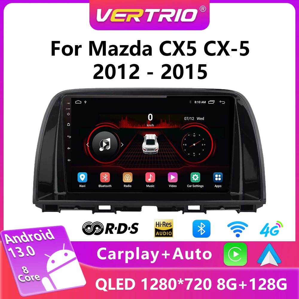 

Android 12 Car Radio Auto For Mazda CX5 CX-5 CX 5 2012 - 2015 Multimedia Video Player Navigation GPS Stereo 2Din 4G Carplay QLED