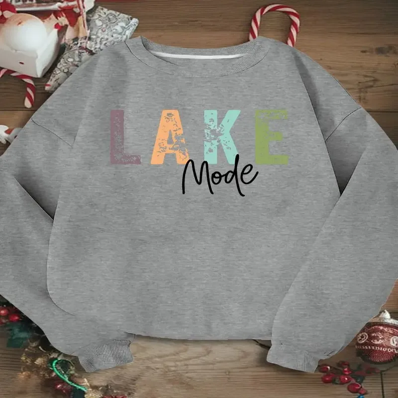 LIKE MODE Women Plus Size Sweatshirt Street Wear Comfortable Long Sleeve Cotton O Neck Harajuku Graphic Tees Y2k Clothes