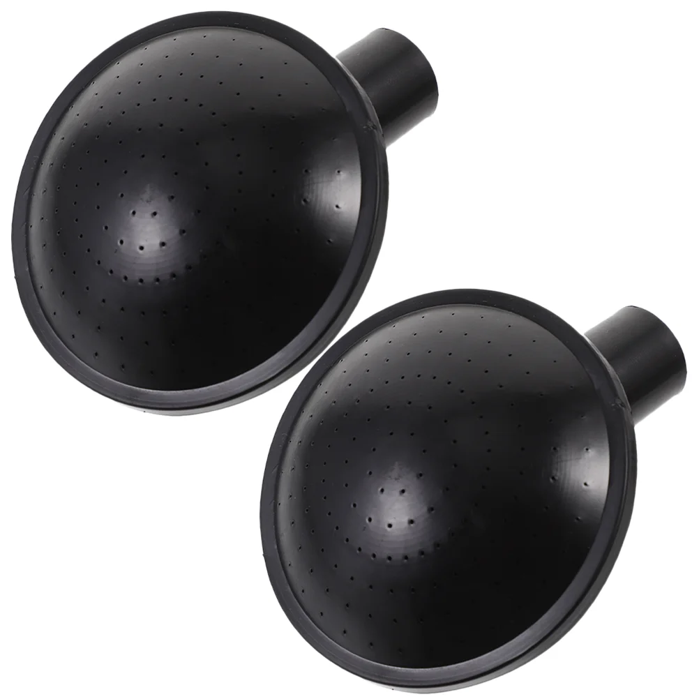 2 Pcs Water Pitcher Watering Can Spray Household Nozzle Plastic Sprayer Sprinkler Caps Black Head