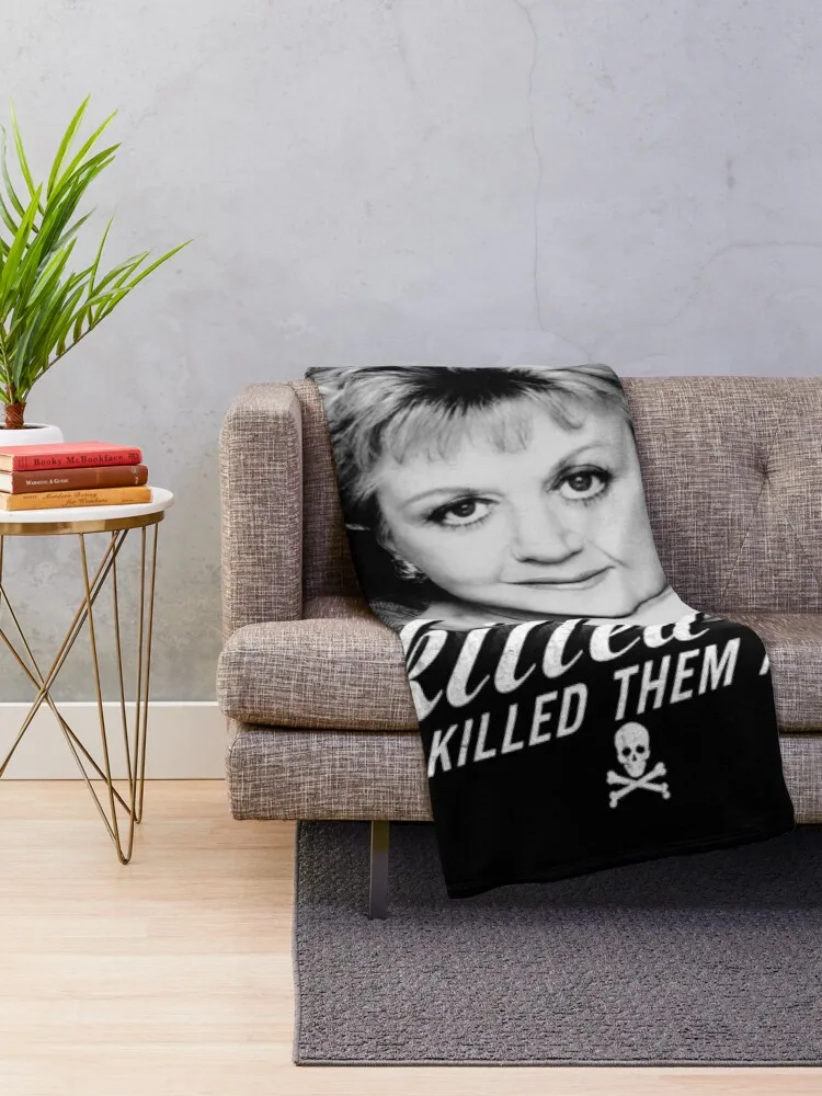 Vintage Jessica Fletcher I Killed Them I Killed Them All Throw Blanket Heavy Beautifuls bed plaid Blankets