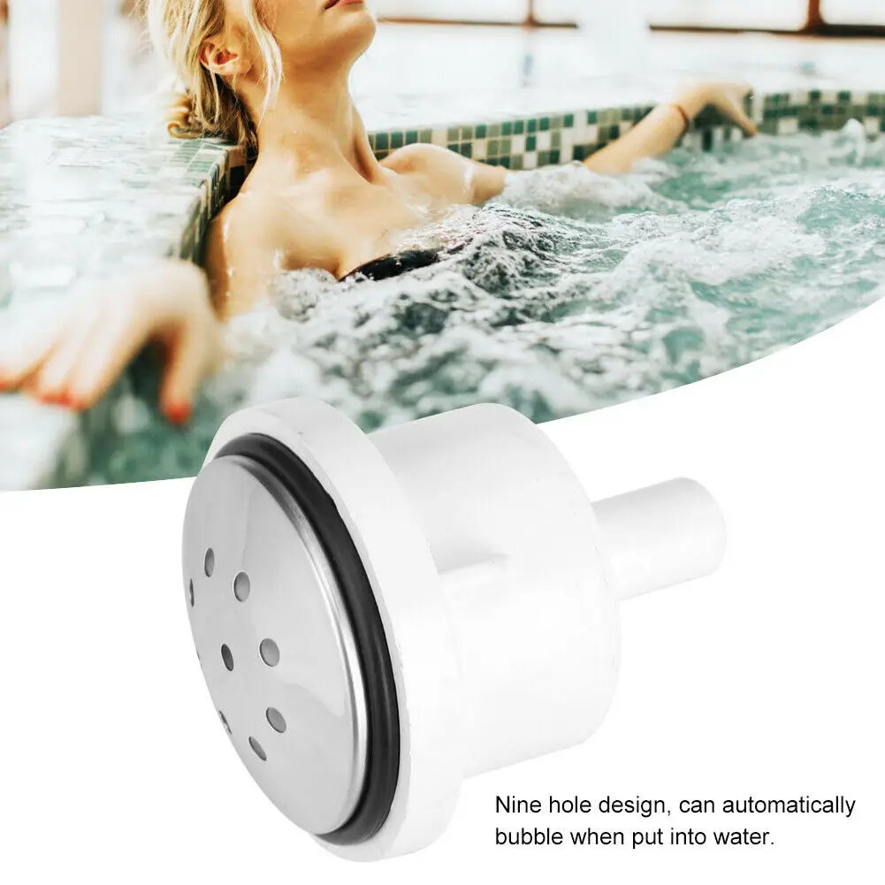 9-hole Jet Nozzle Plastic Material 100% Brand New 5.5x4.8cm / 2.2x1.9in Bathtub Air Jet Detachable Design Hot Spring
