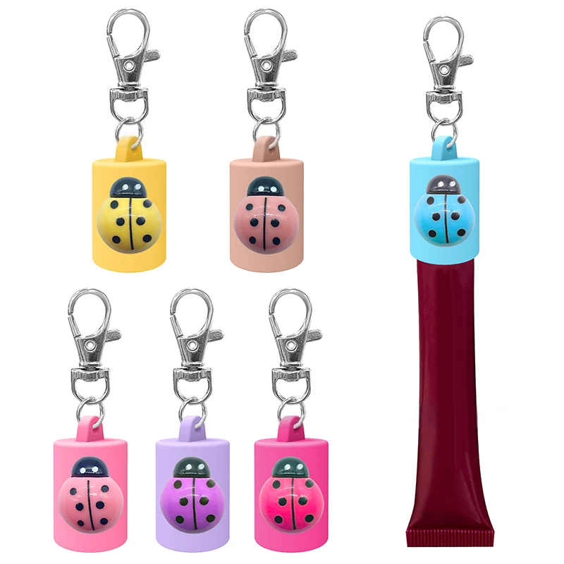 Брелок-«Божья-коровка»-колпачок-для-блеска-для-губ-и-бальзама-аксессуары-для-блеска-для-губ-портативный-держатель-подвеска-совместимая-с-ремешком-для-помады-или-сумкой