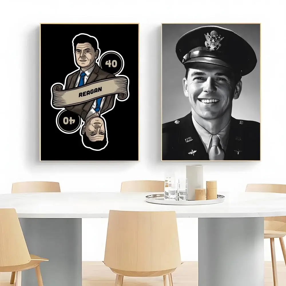 Politician Biography R-Ronald Wilson Reagan Poster Wall Art Print Decorative Mural Home Decor Gift Unframed
