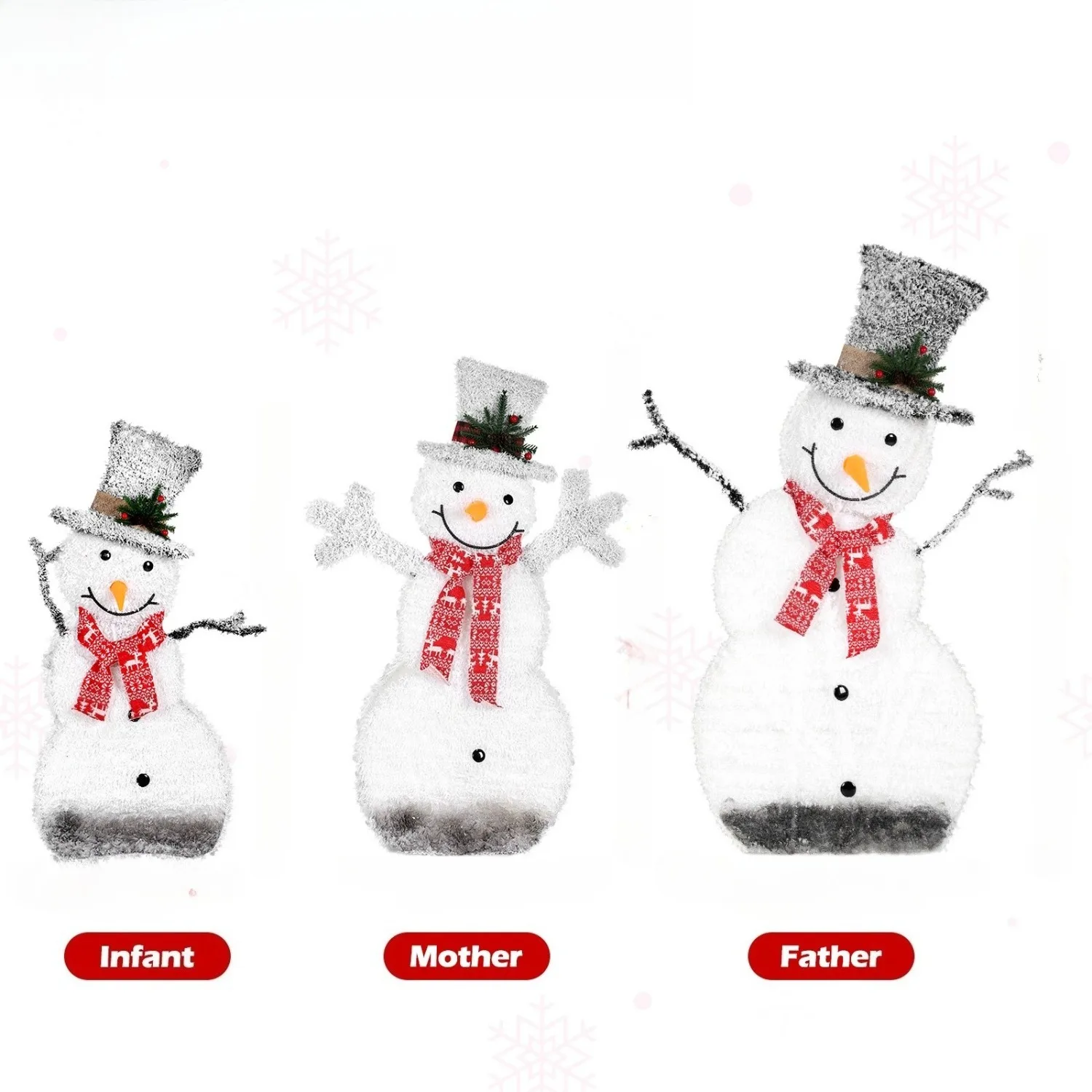 

Светодиодная лампа снеговика — теплое белое свечение с мерцающим эффектом, отдельно стоящий рождественский декор в помещении и на открытом воздухе для стола/Mantel (батарея нет