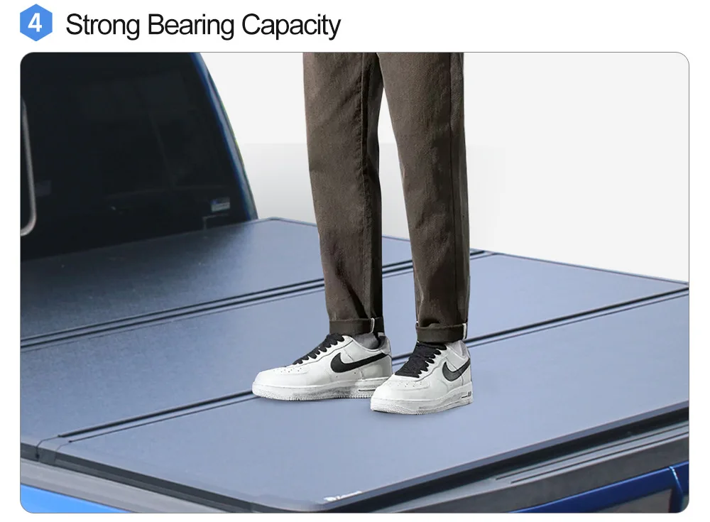 مناسبة لشاحنة صغيرة التجارة الخارجية عبر الحدود غطاء ثلاثي الطي غطاء صندوق السيارة الخلفي غطاء خلفي شاحنة صغيرة Ram 1500 Tantu Gr