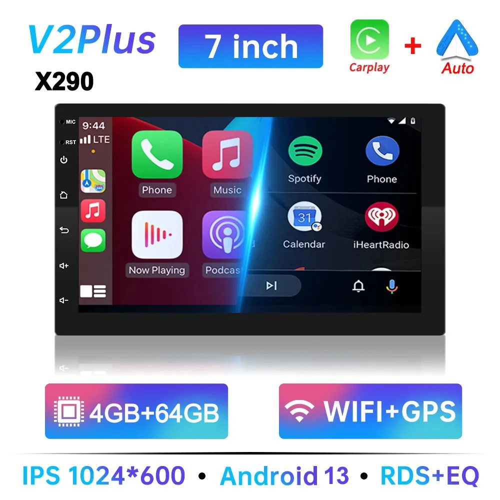 7/9/10 inch Universele Android 13 Autoradio 64G Autoradio android 2 Din autoradio GPS BT Centrale multimedia Slimme autosystemen