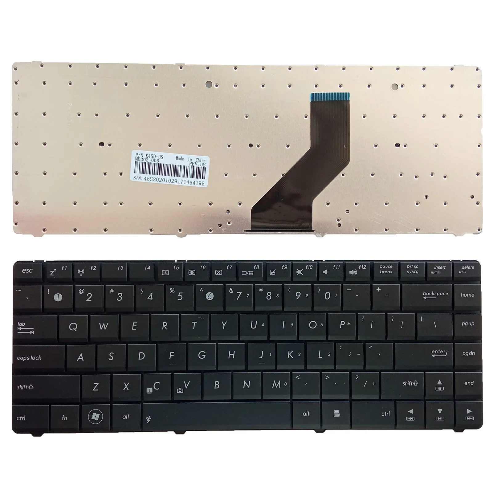 Клавиатура для ноутбука ASUS K45D K45DR K45DV K45N K45V K45VD AEXY США 170101   без указателя, без подсветки