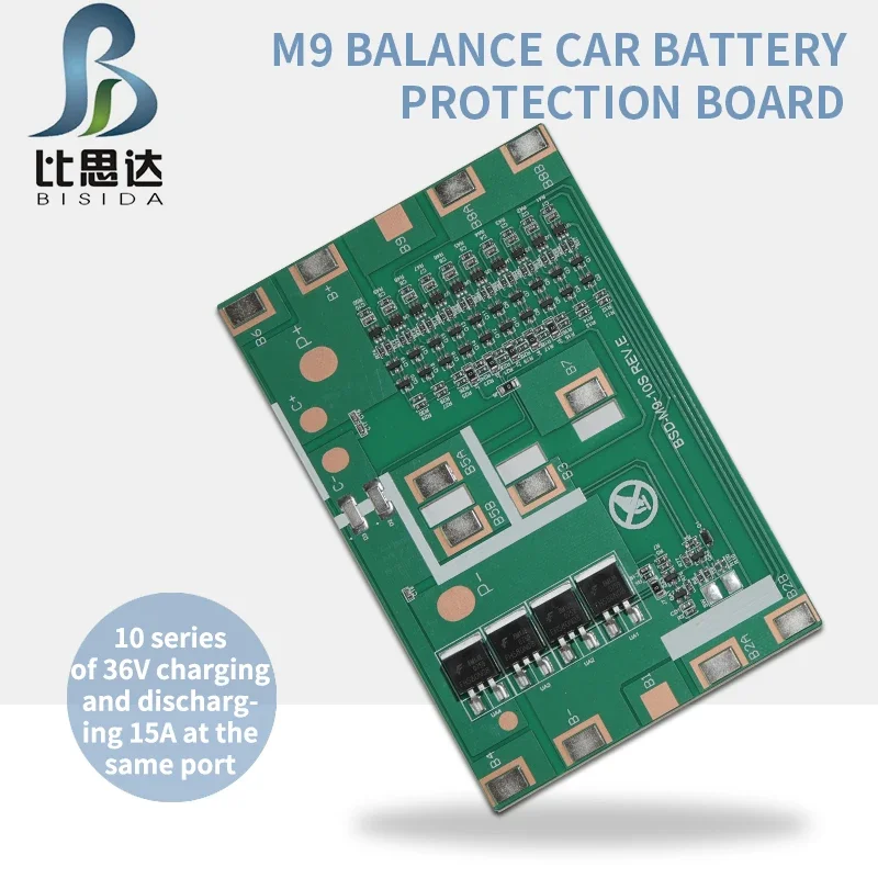 Bisida BMS 10S 36V 10A Lithium Battery Charger Protection Board Battery Management System for Electric scooter battery pack