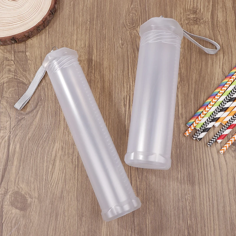 Transparent Plastic Retractable Pen Holder Calligraphy Painting Supplies Spiral Storage Tube Brush Holder Portable