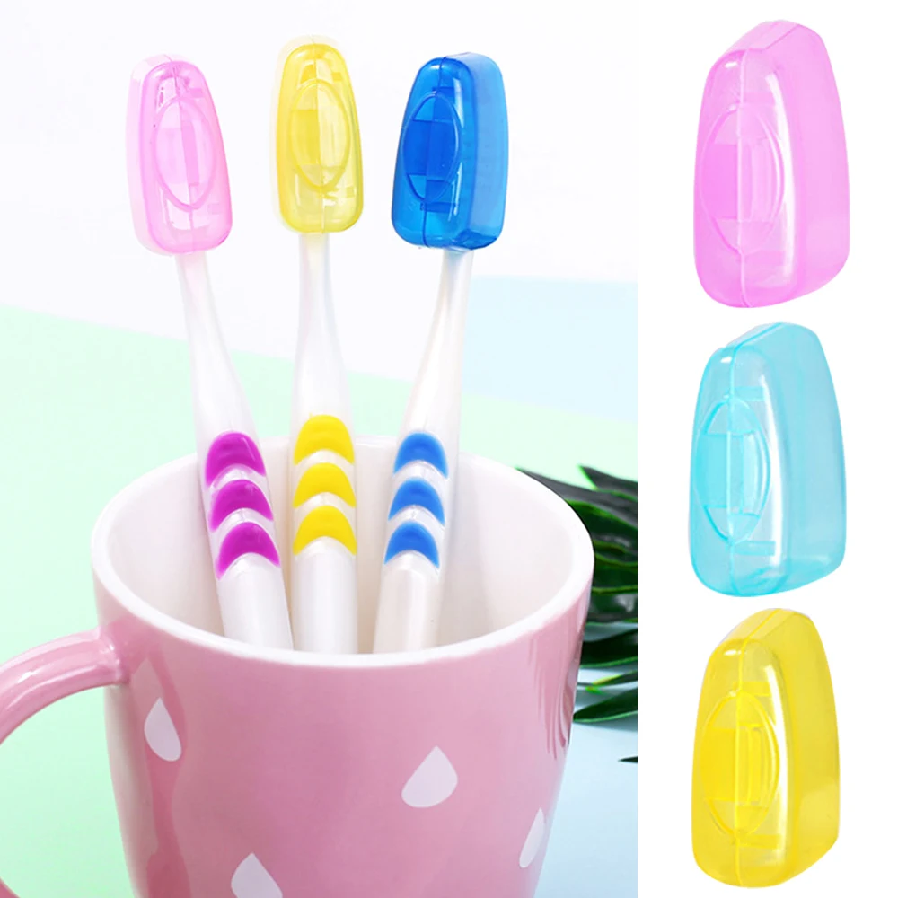 5pcs Toothbrush Head Cover Case Cap Portable Dustproof Toothbrush Head Protective Cover Travel Hike Camping Brush Cover Bathroom