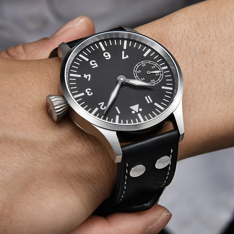 Corgeut Men Hand Mechanical Watch Military Sport Swim Leather Cowhide Strap Waterproof Luminous Wrist Watches2017