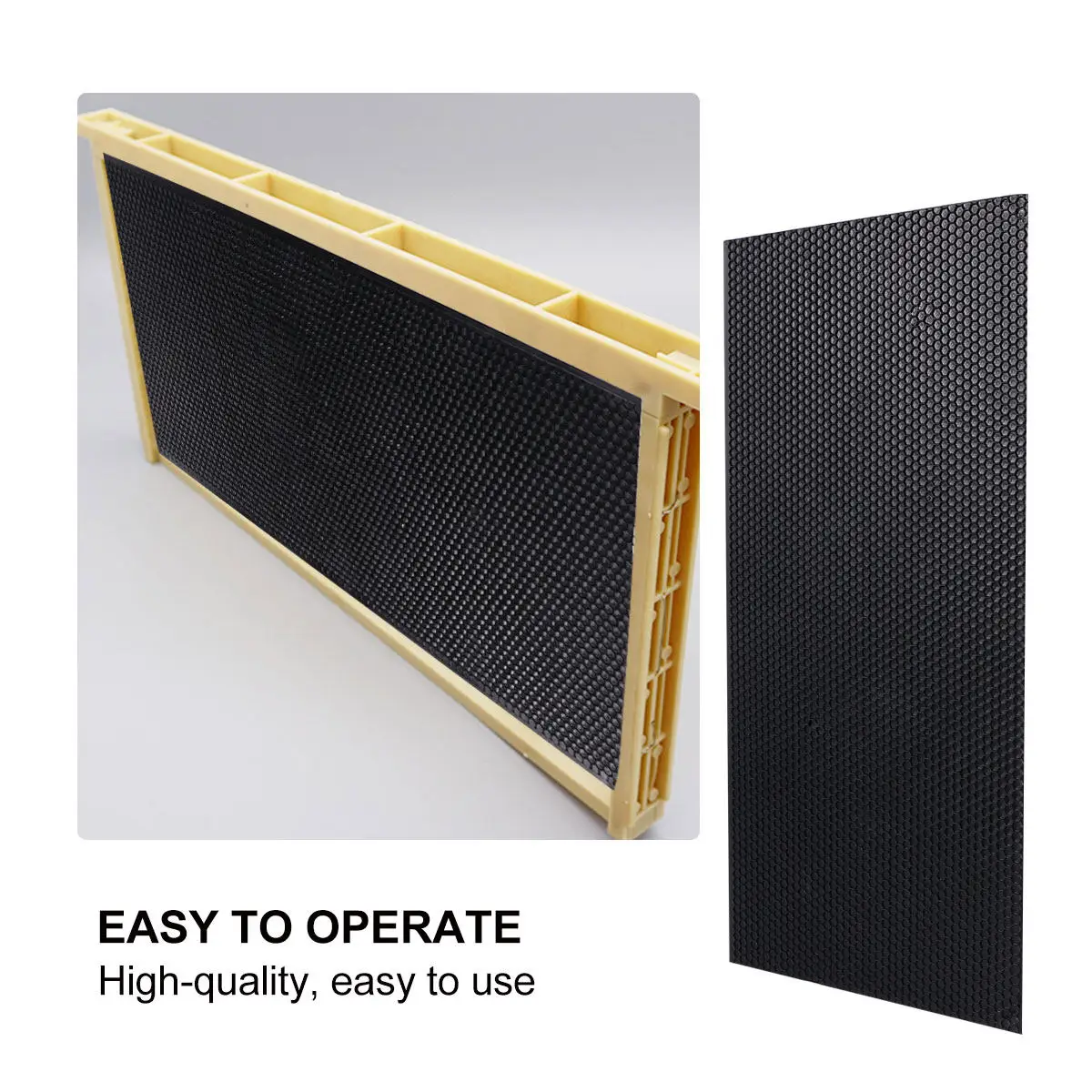 6Pcs Plastic Beehive Foundation Sheets Sturdy Deep Mesh Base for Beekeeping Tools Honeycomb Building Natural Beeswax Nest