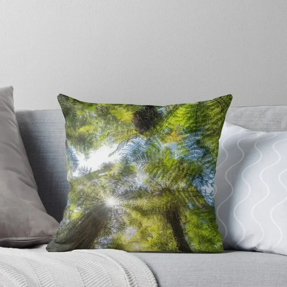 Beneath a Canopy of Giant Tree Ferns Throw Pillow Pillowcase Pillow Case pillow