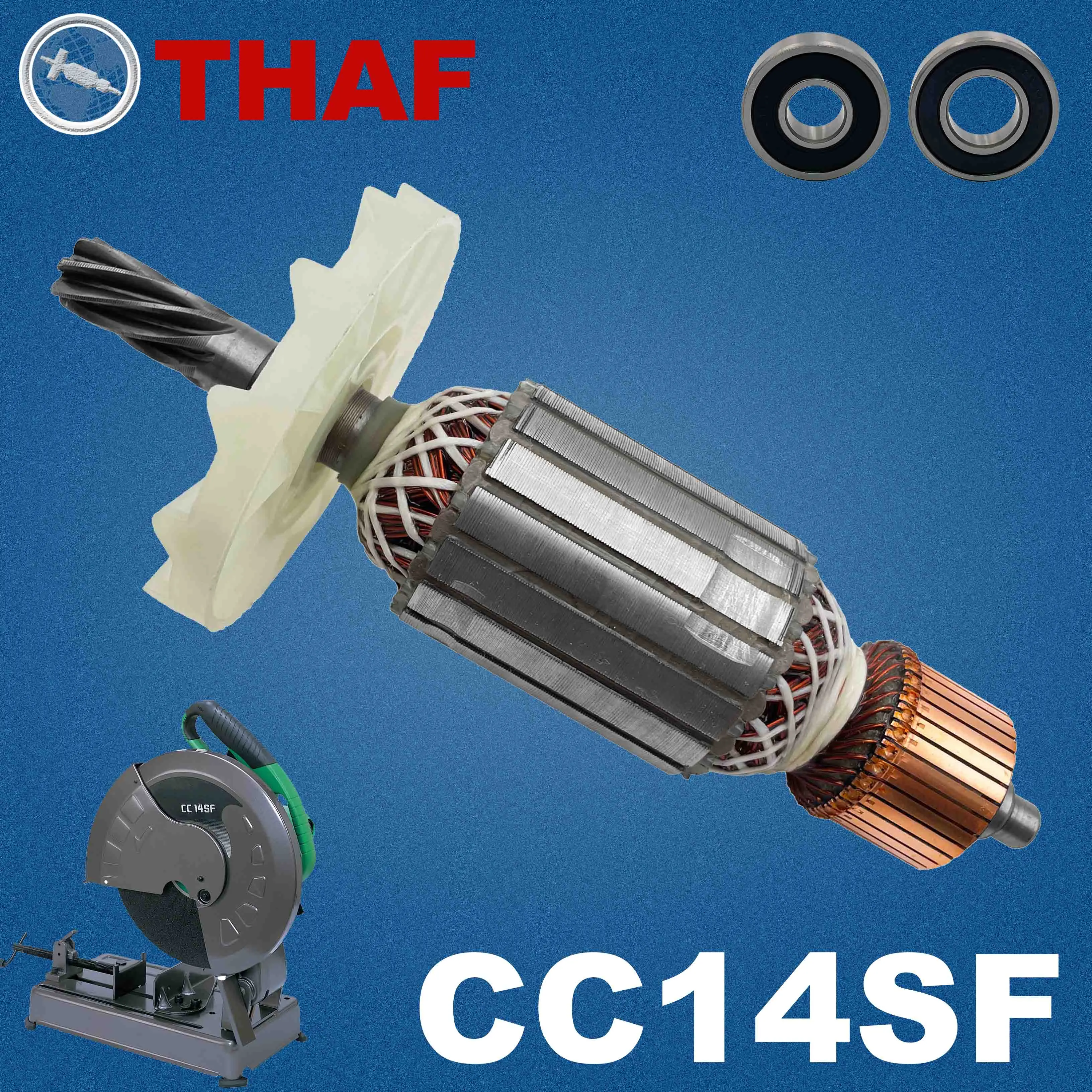 ac-220v-240v-cc14sf-armature-rotor-for-hitachi-cut-off-machine-spare-parts-cutting-machine-cc-14sf