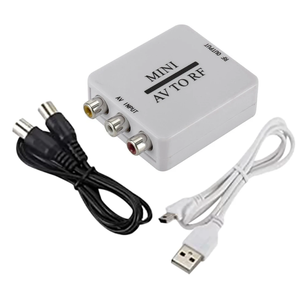 M05K RCA / A / V Composite Video Cable to RF / Coaxial / Coaxial Converter HDMI-Compatible Modulator TV