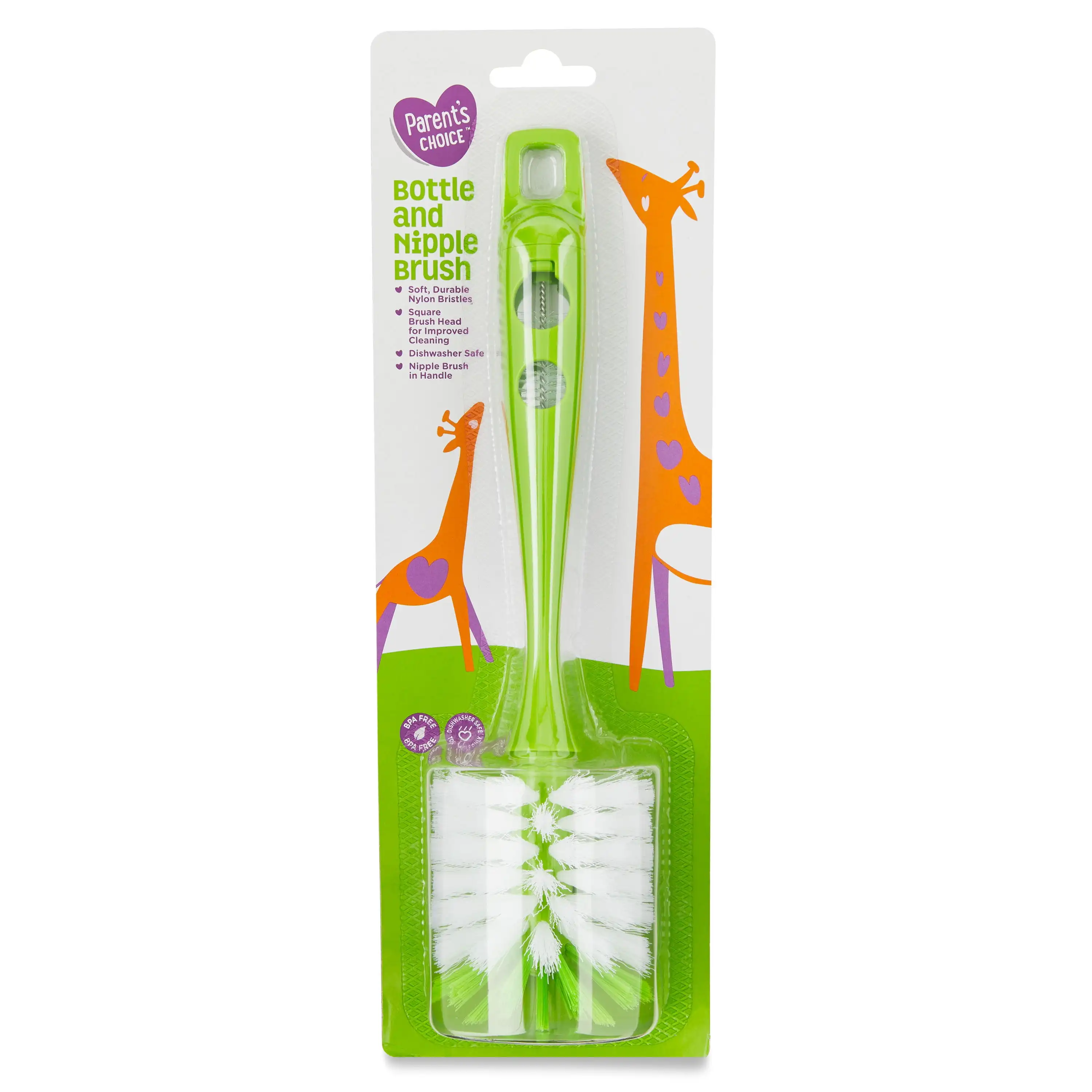

Bottle and Nipple Brush,Dishwasher safe for convenient cleaning